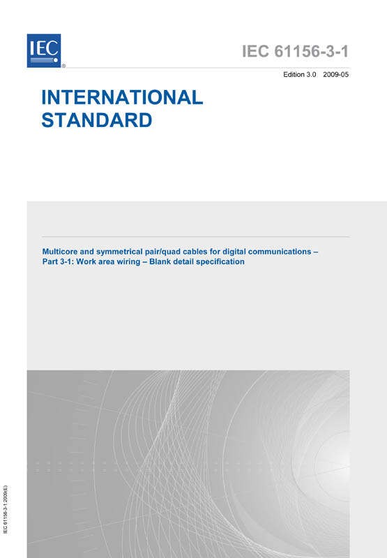 Cover IEC 61156-3-1:2009